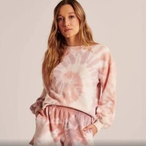 Abercrombie & Fitch Orange And Purple Tie Dye Sweatshirt